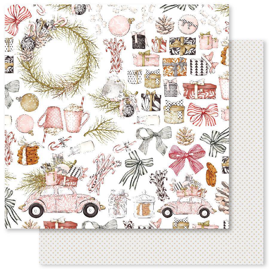 Pretty in Pink Christmas C 12x12 Paper (12pc Bulk Pack) 27748 - Paper Rose Studio