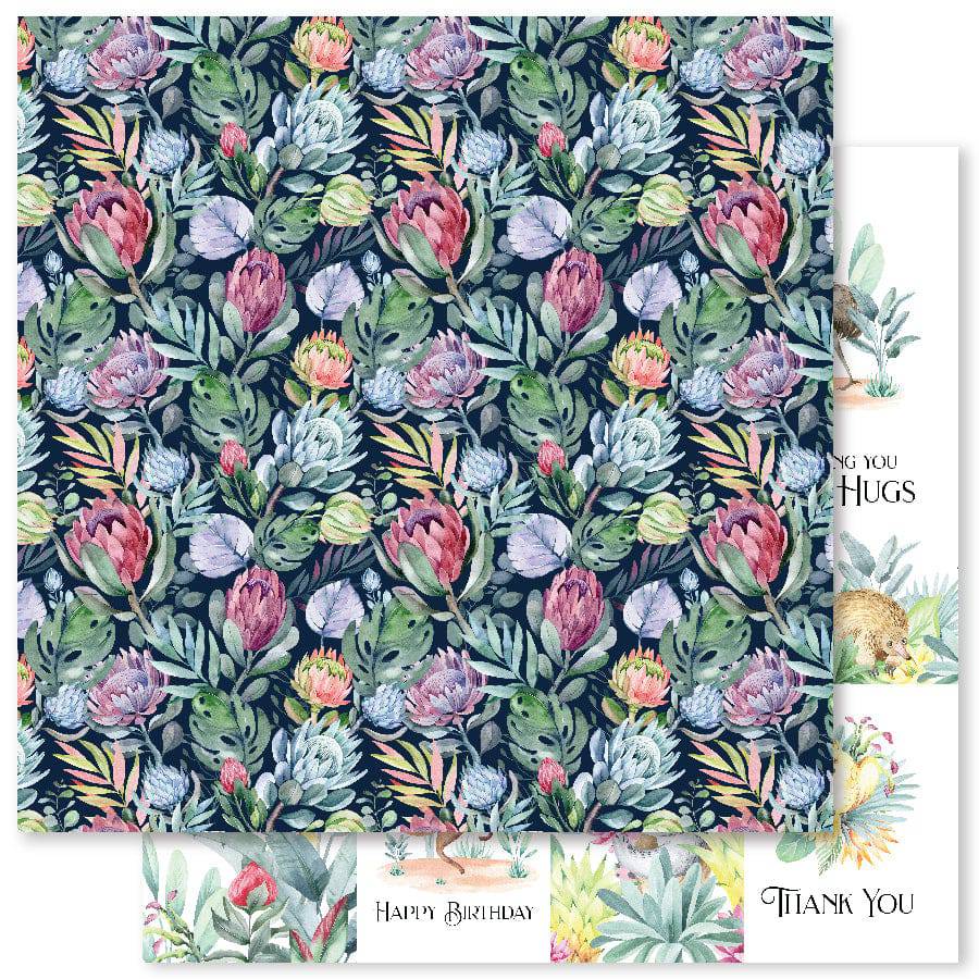 Protea Garden B 12x12 Paper (12pc Bulk Pack) 28057 - Paper Rose Studio