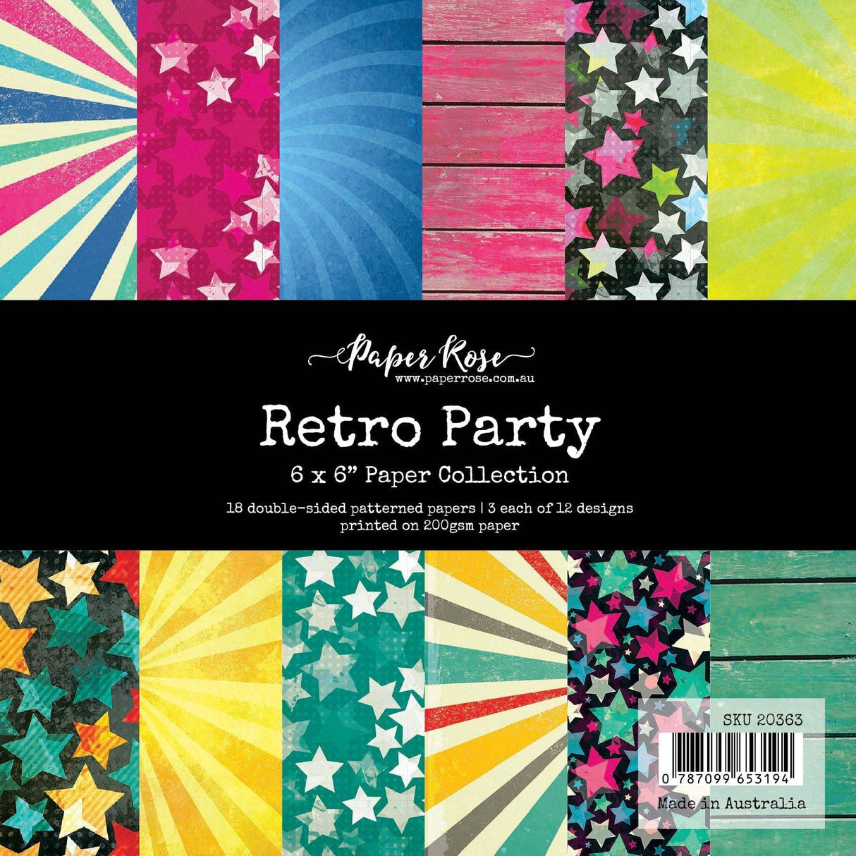 Retro Party 6x6 Paper Collection 20363 - Paper Rose Studio
