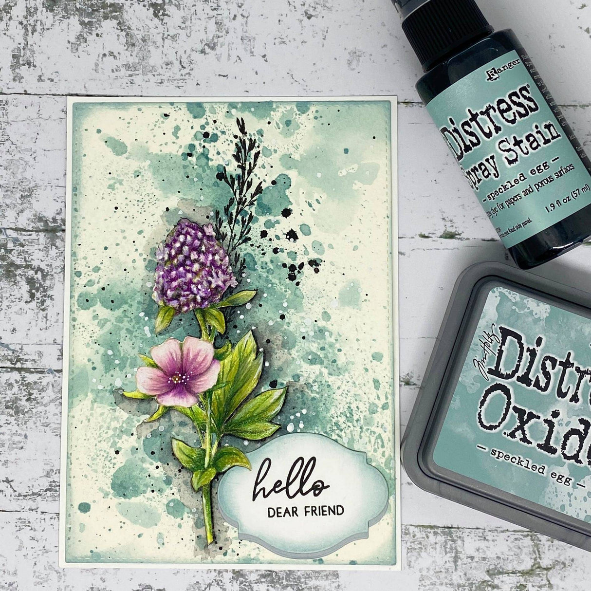 Sketchy Floral - Hello 4x6" Clear Stamp Set 19075 - Paper Rose Studio