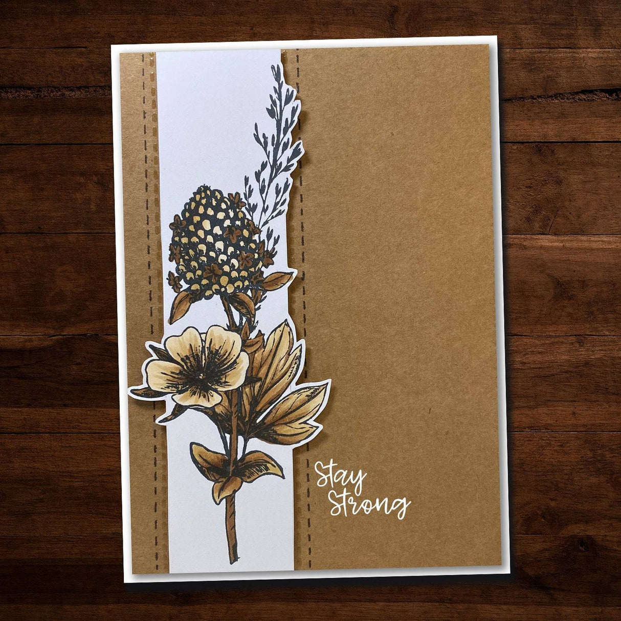 Sketchy Floral - Hello 4x6" Clear Stamp Set 19075 - Paper Rose Studio