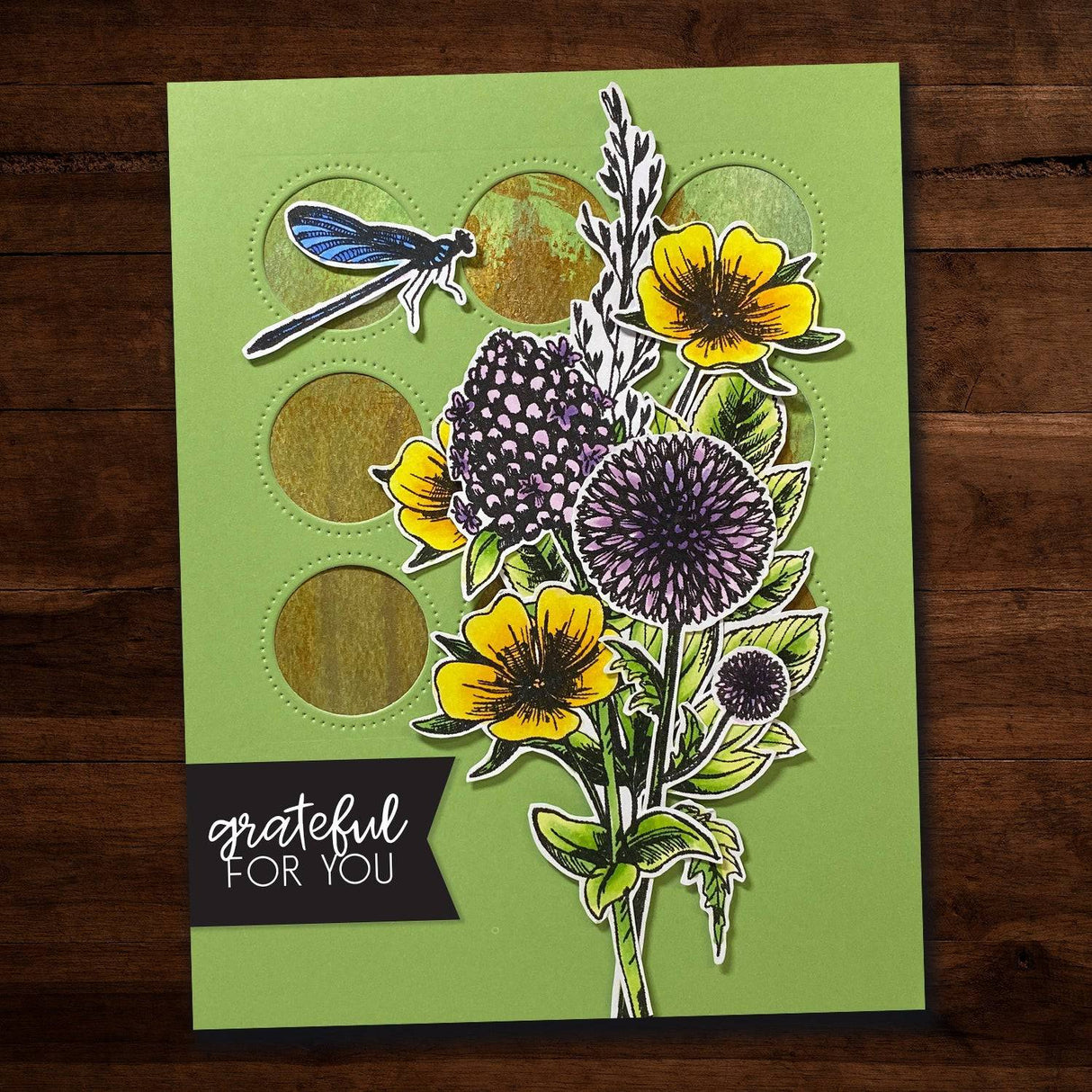 Sketchy Floral - Hello 4x6" Clear Stamp Set 19075 - Paper Rose Studio