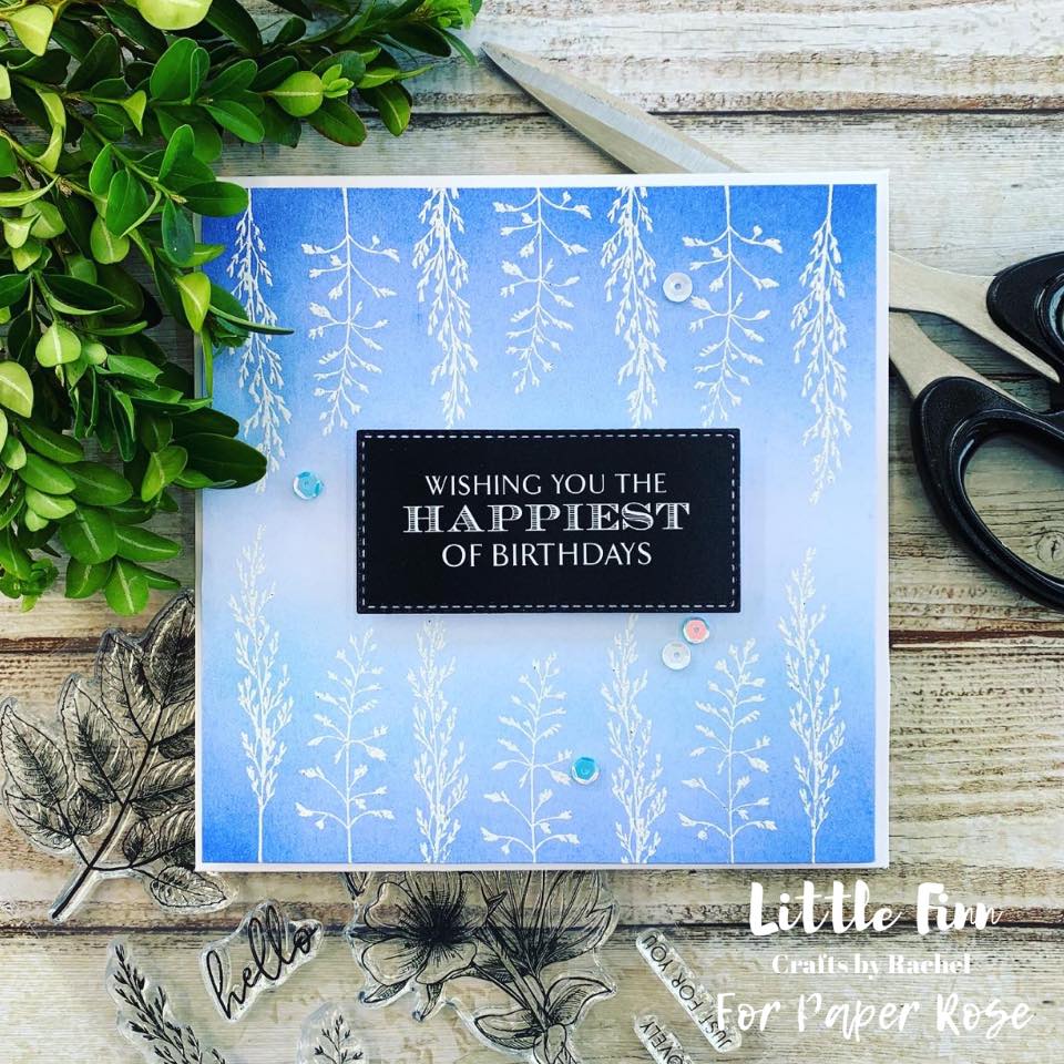 Sketchy Floral - Hello 4x6" Clear Stamp Set 19075 - Paper Rose Studio