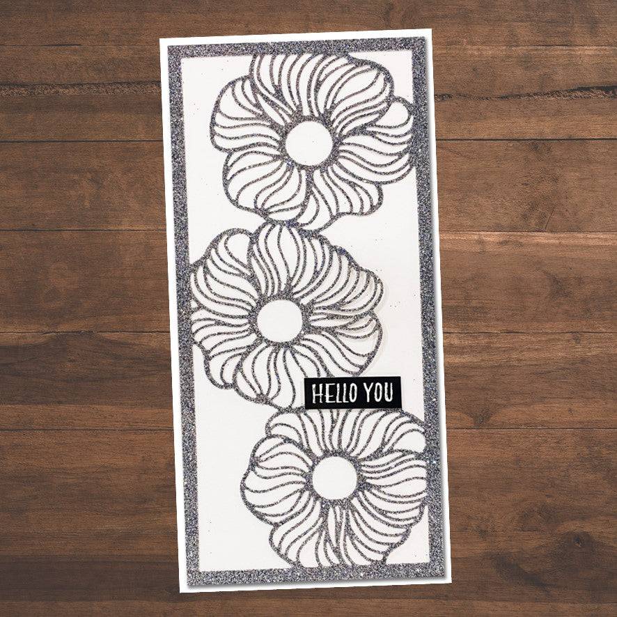 Slimline Zen Blooms Metal Cutting Die 21195 - Paper Rose Studio