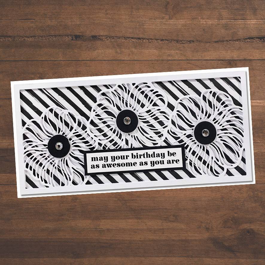 Slimline Zen Blooms Metal Cutting Die 21195 - Paper Rose Studio