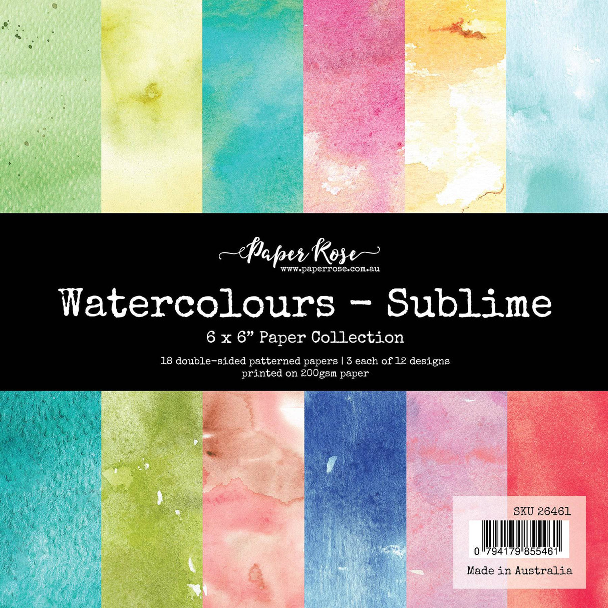 Watercolours - Sublime 6x6 Paper Collection 26461 - Paper Rose Studio
