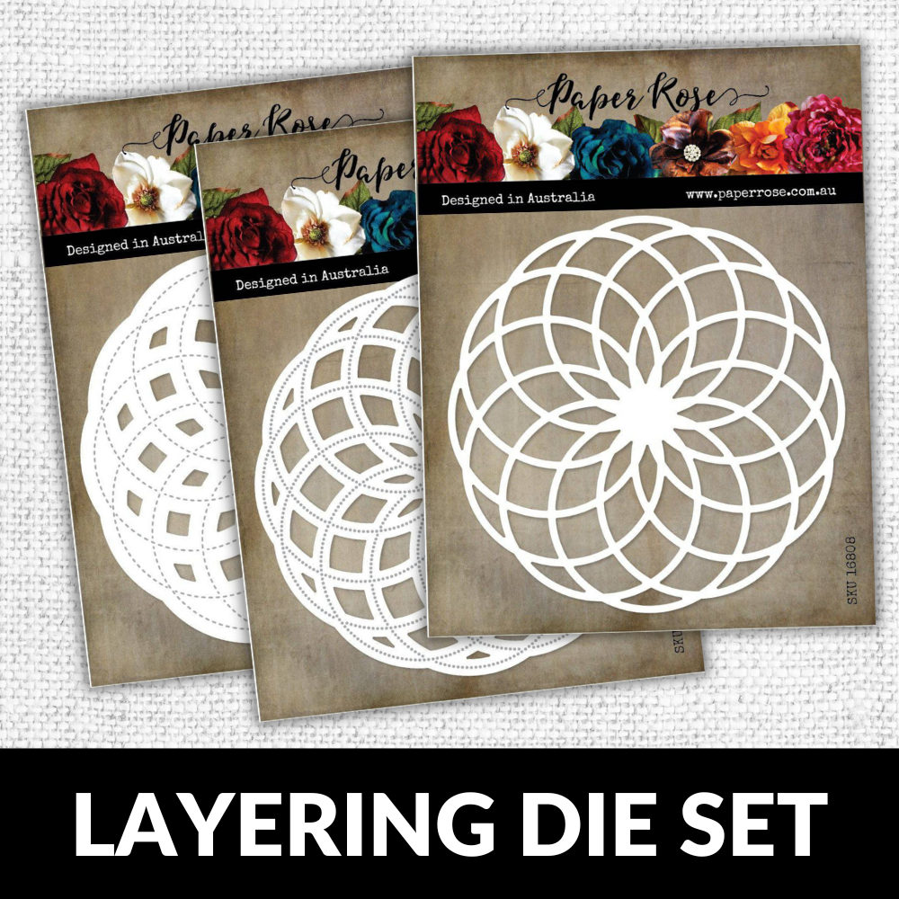 Circlet Layered Background 1, 2 & 3 Metal Cutting Die Set 16809 16811 16814 DISCONTINUED - Paper Rose Studio