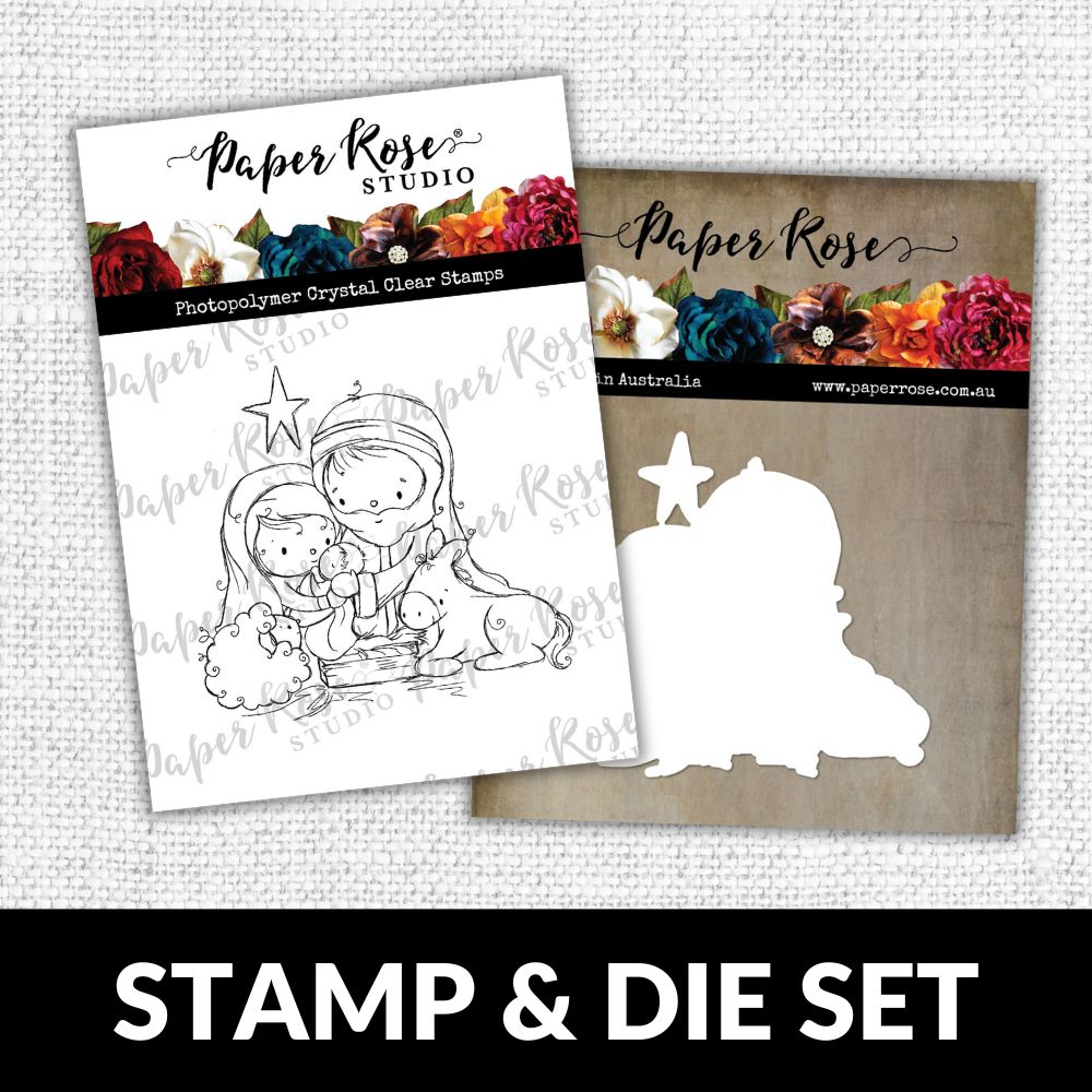 Nativity Christmas CLEAR STAMP & METAL DIE SET 30691 - Paper Rose Studio