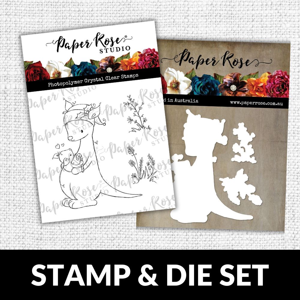 Christmas Kangaroos CLEAR STAMP & DIE SET 30699 30700 DISCONTINUED - Paper Rose Studio