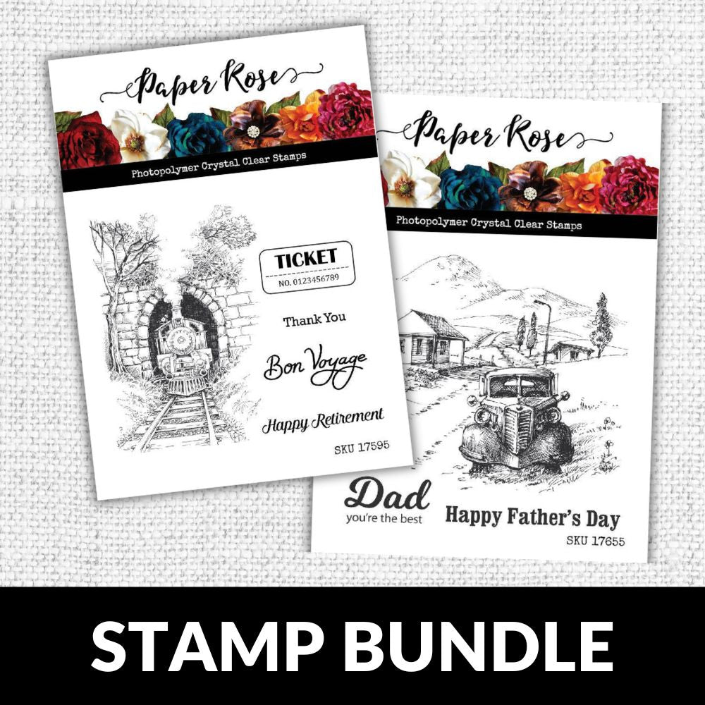 Through the Tunnel | On the Road 4x4 CLEAR STAMP BUNDLE 17655 17595 DISCONTINUED - Paper Rose Studio