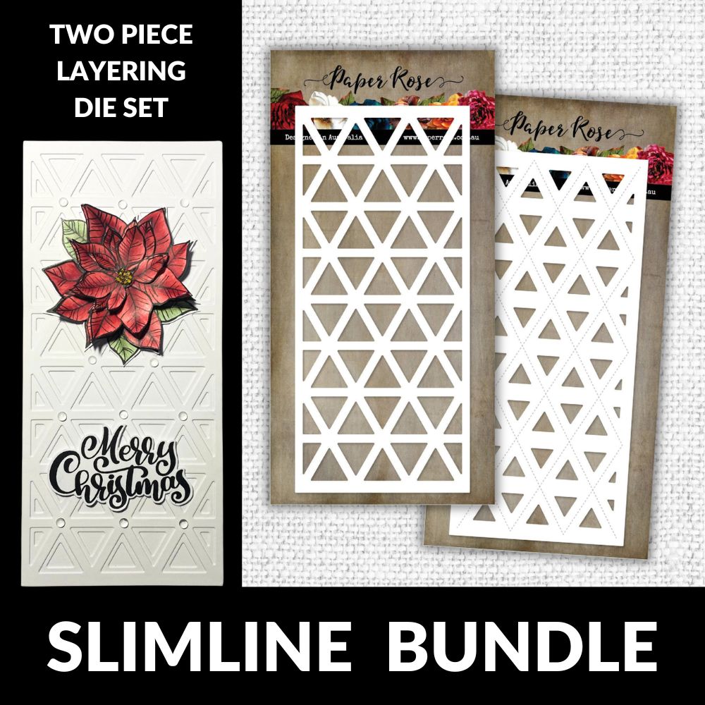 Slimline Layering Triangles Card Creator Metal Die Set - 22486 22489