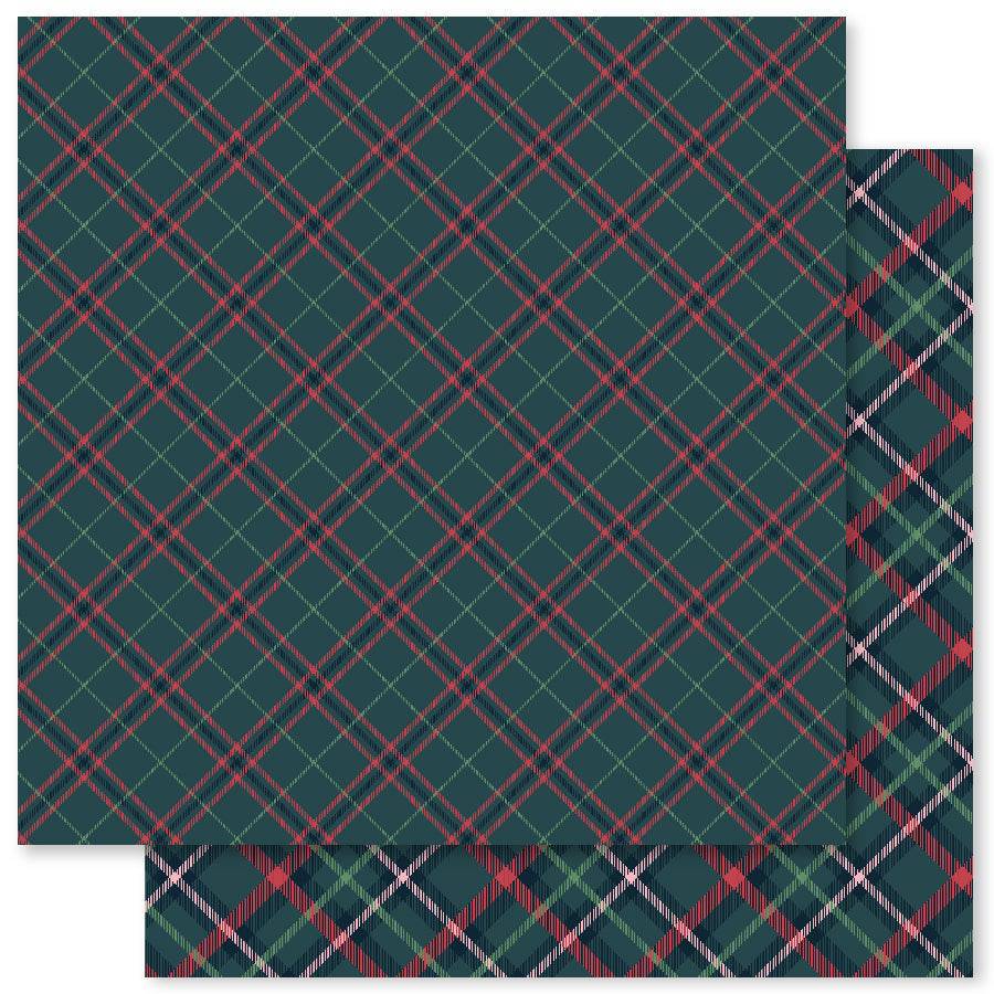 Winter Plaid D 12x12 Paper (12pc Bulk Pack) 22858 - Paper Rose Studio