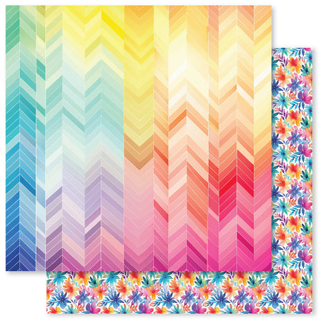 Rainbow Twirl 2.0 B 12x12 Paper (12pc Bulk Pack) 31049 - Paper Rose Studio