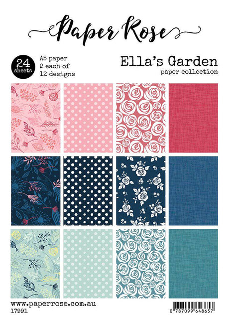 Ella's Garden A5 24pc Paper Pack 17991 - Paper Rose Studio