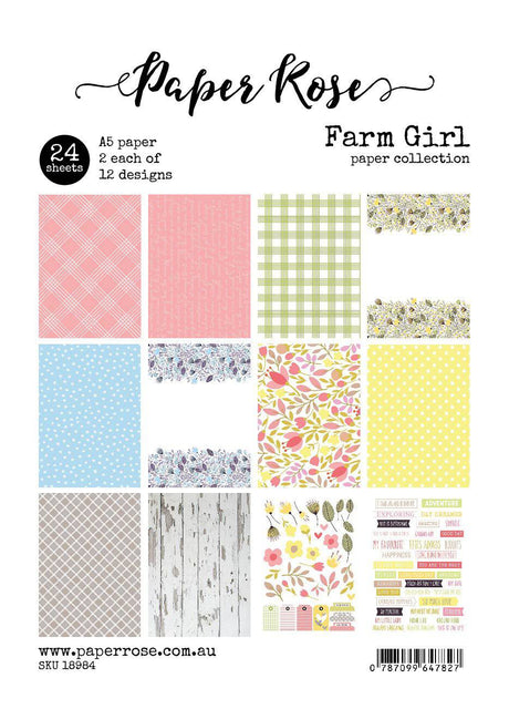 Farm Girl A5 24pc Paper Pack 18984 - Paper Rose Studio