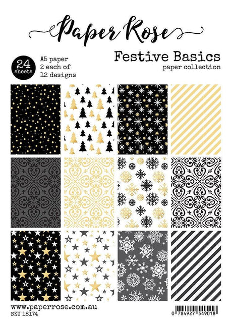Festive Basics A5 24pc Paper Pack 18174 - Paper Rose Studio