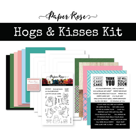 Hogs & Kisses Cardmaking Kit 19017 - Paper Rose Studio