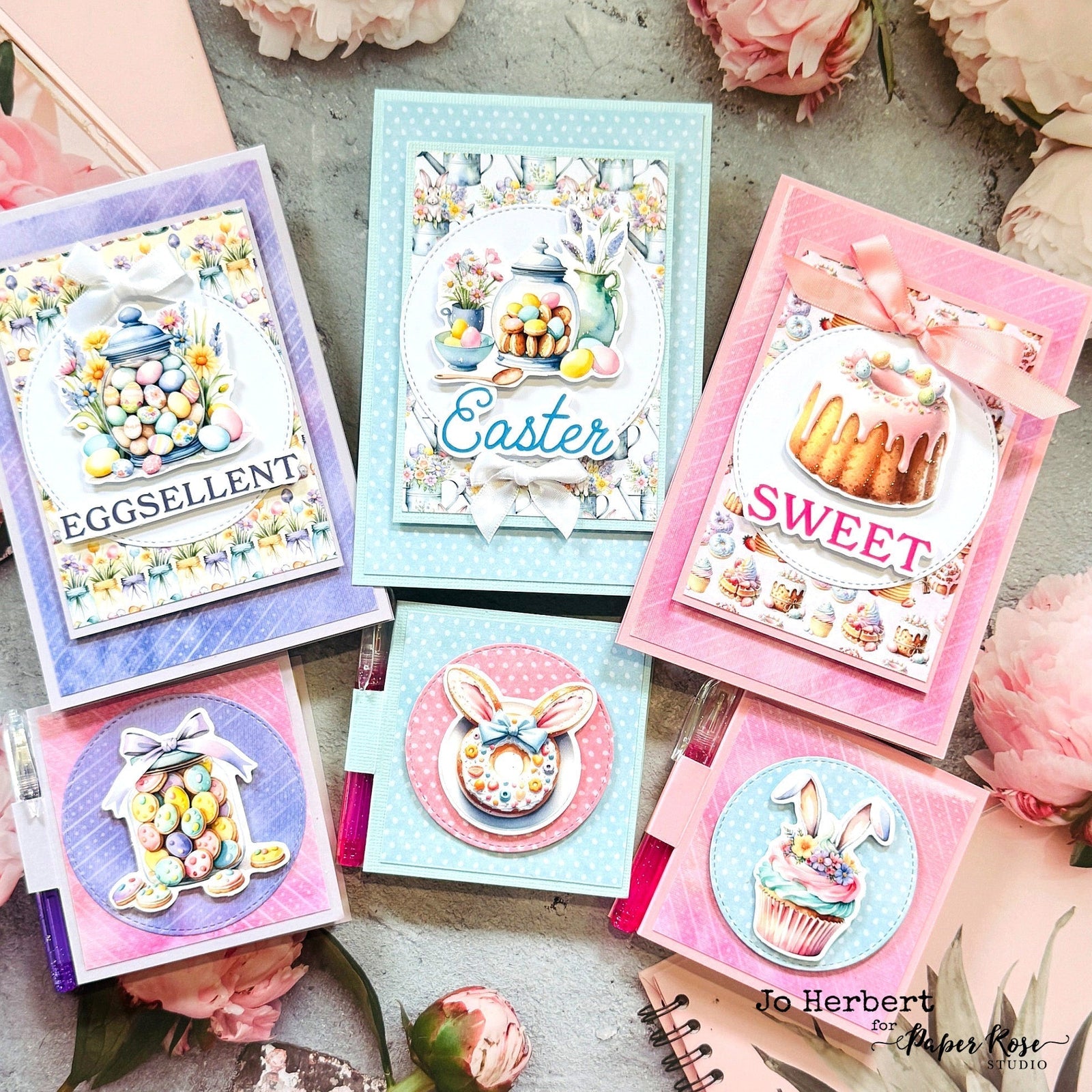 Hop Into Spring Cards & Post-It Note Holders - Jo Herbert