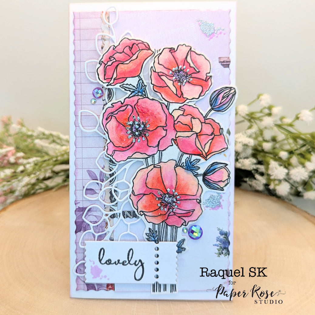 Modern Poppies Slimline Cards – Raquel Sanchez-Krohn