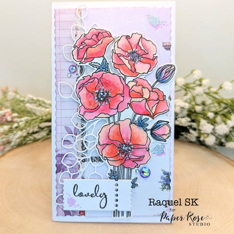 Modern Poppies Slimline Cards – Raquel Sanchez-Krohn
