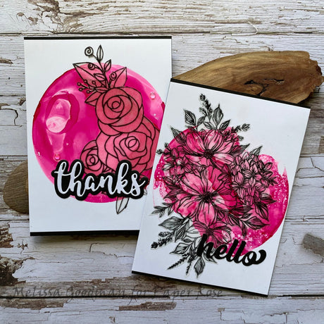 Flowers & Gel Plate with Copic Various Ink - Melissa Goodman