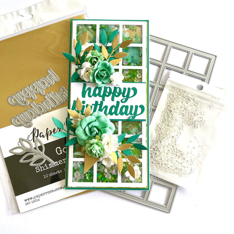 Happy Birthday Shaker Card - Tania Ridgwell