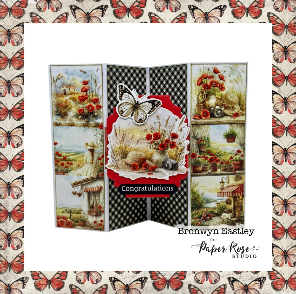 Poppy Garden Pop-Out Card - Bronwyn Eastley