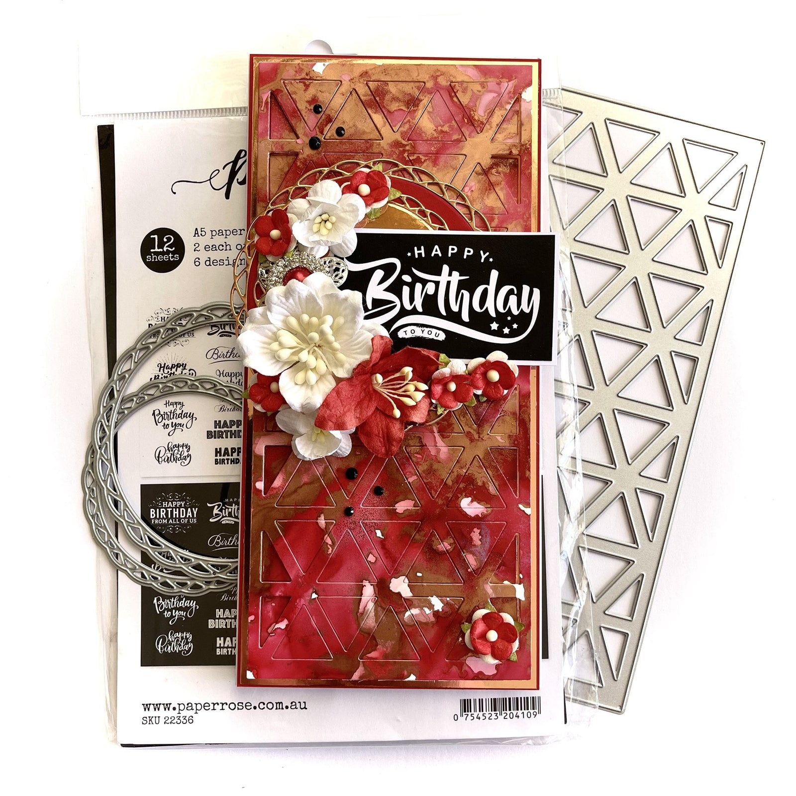 Alcohol Ink Birthday Card - Tania RIdgwell