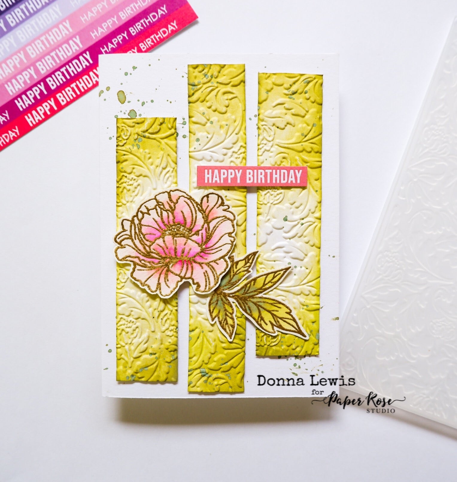 Beautiful Embossed Card - Donna Lewis