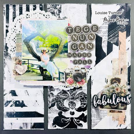 Afternoon in the Park/Inky Splash Scrapbook Layout - Louise Turner