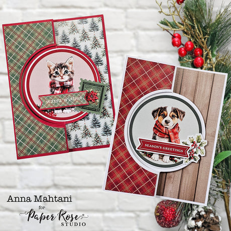 Christmas Tree Farm Fancy Fold Cards - Anna Mahtani
