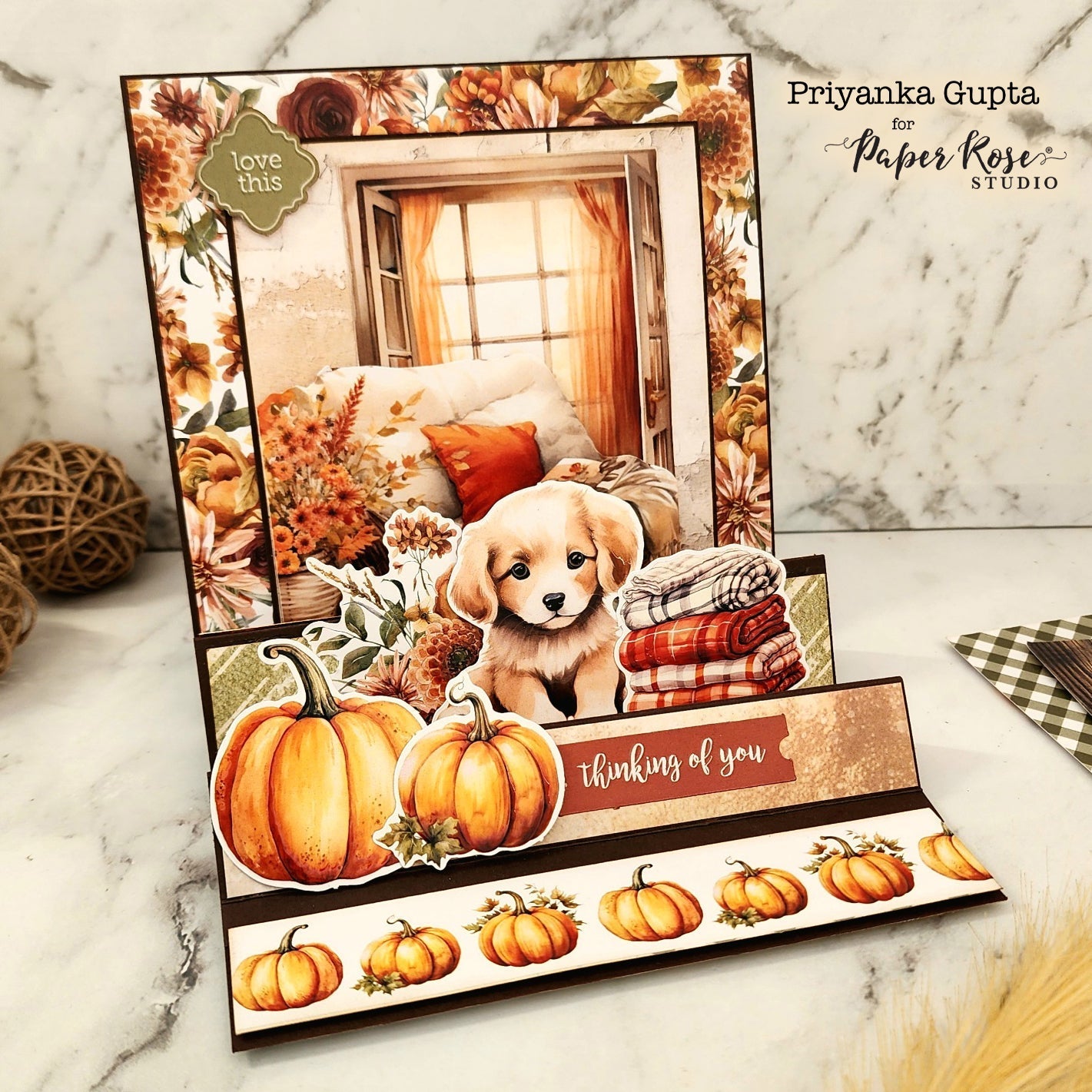 Autumn Florals Staircase Cards - Priyanka Gupta