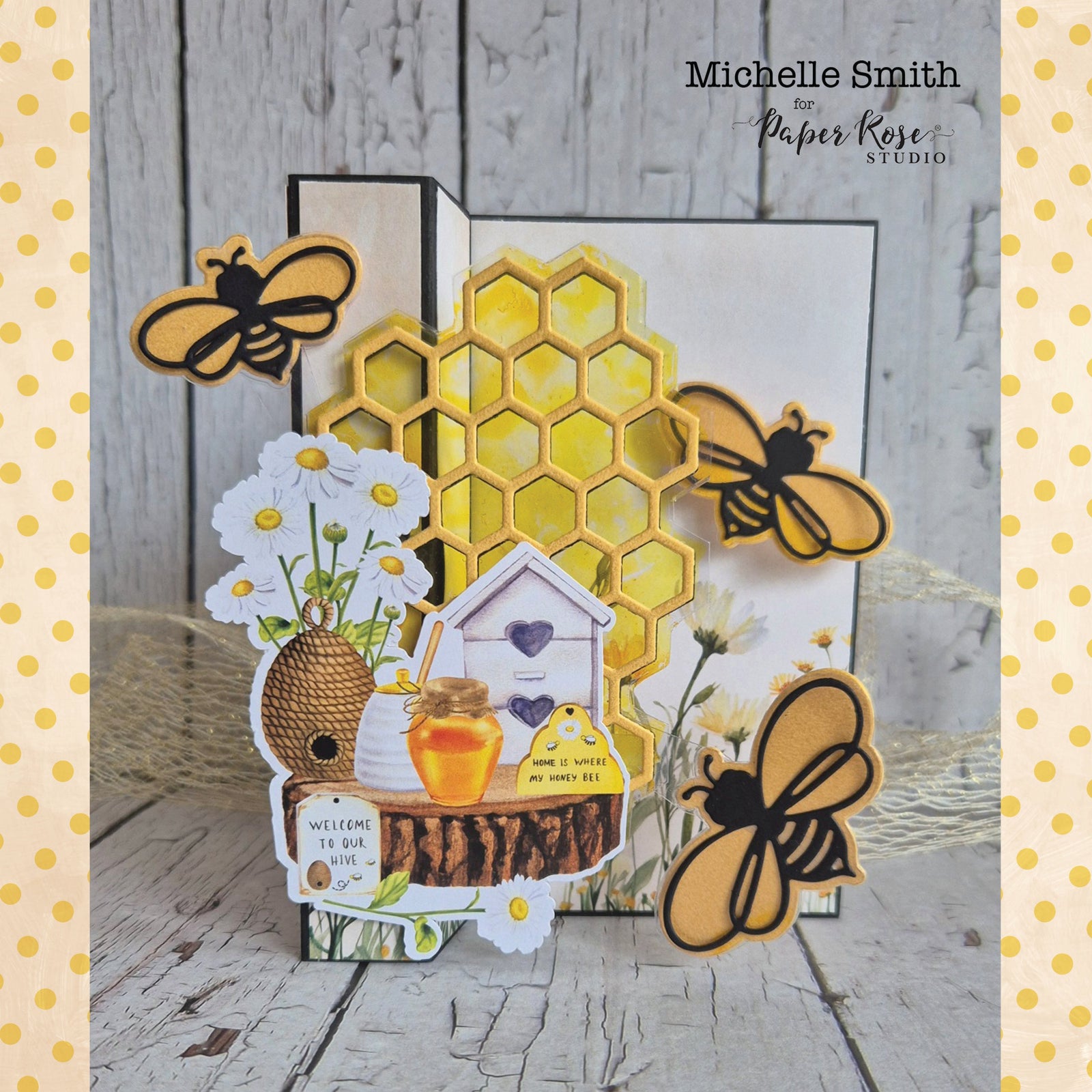 Bees & Butterflies Pop-up Column Card - Michelle Smith