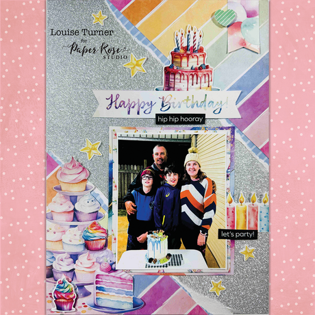 Birthday Fun Scrapbook Layout - Louise Turner
