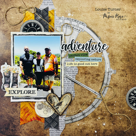 Outdoor Adventures Scrapbook Layout - Louise Turner