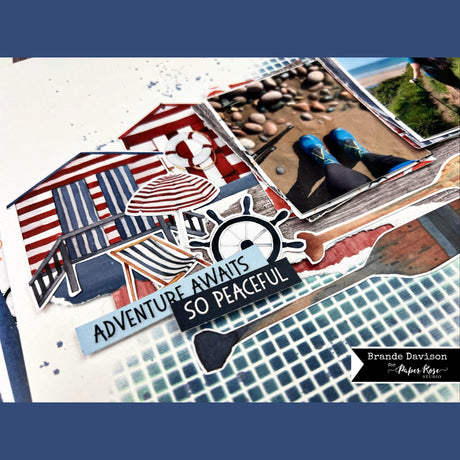 Beach Huts Scrapbook Layout - Brande Davison