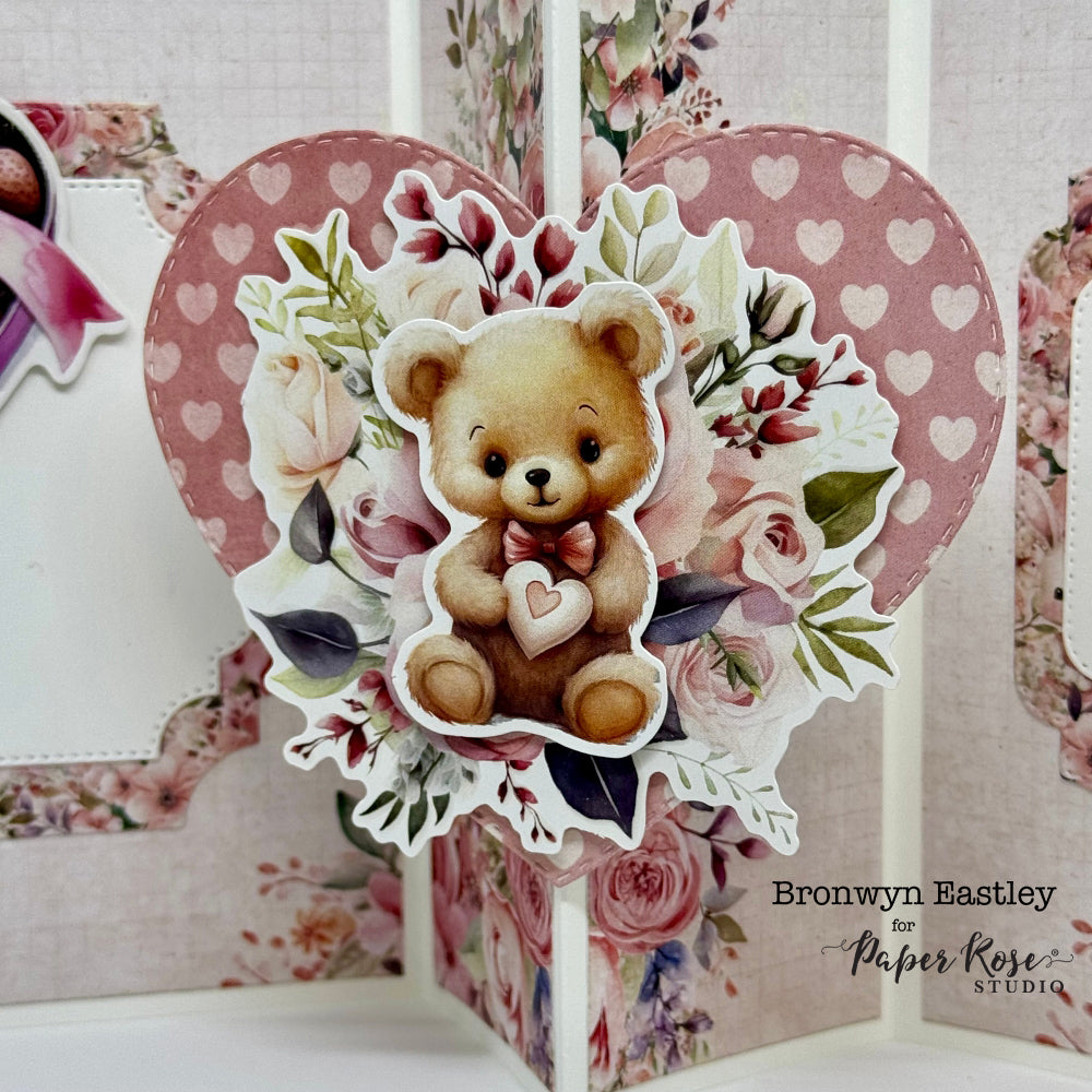 Sweet Valentine Fancy Fold Card - Bronwyn Eastley