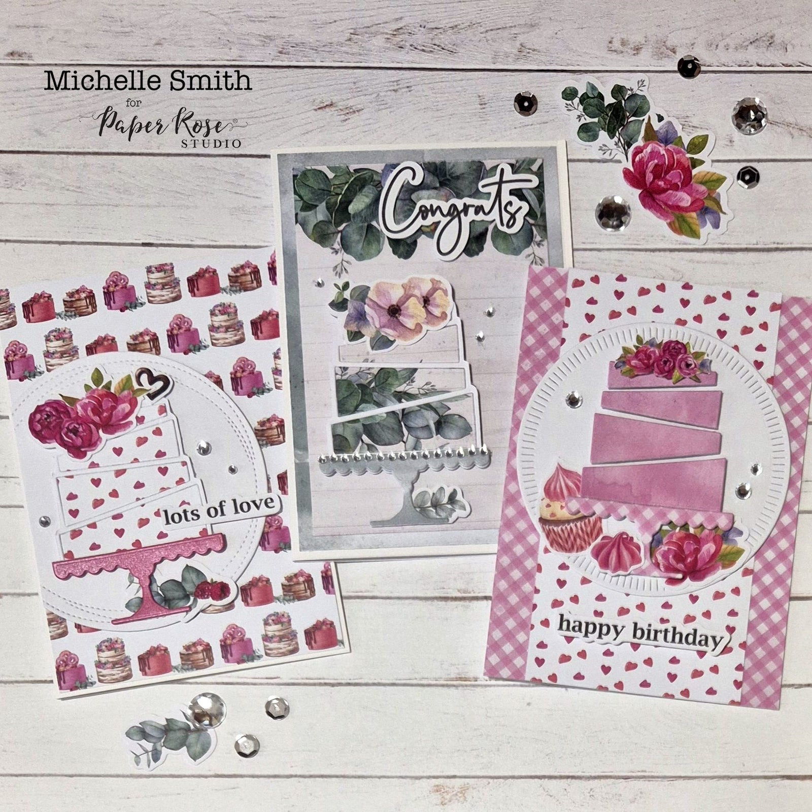 Cake Time Cards/Cake Cutting Die - Michelle Smith