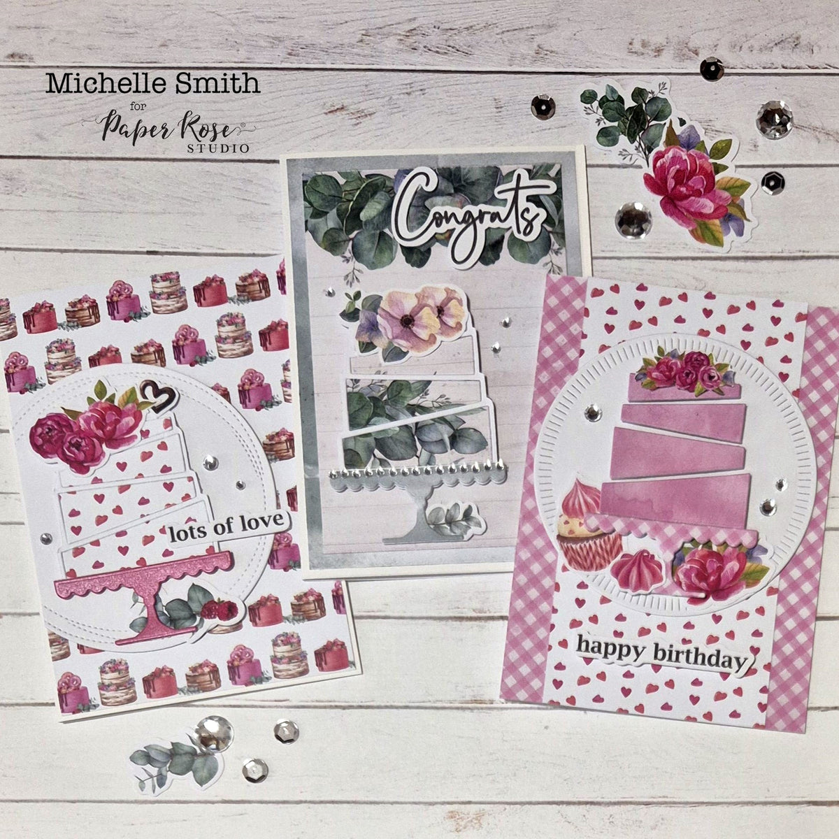 Cake Time Cards/Cake Cutting Die - Michelle Smith