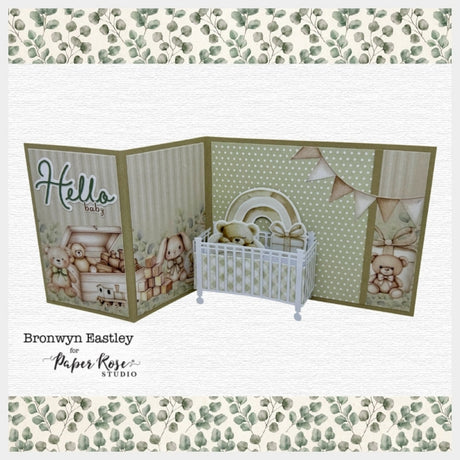 Boho Baby Fancy Fold Card - Bronwyn Eastley
