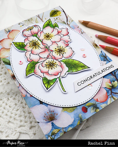 Botanical Blooms Stamped Card – Rachel Finn