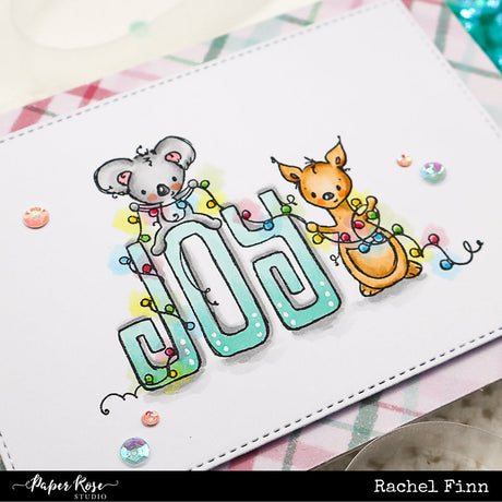 Christmas Joy Word Stamped Cards – Rachel Finn