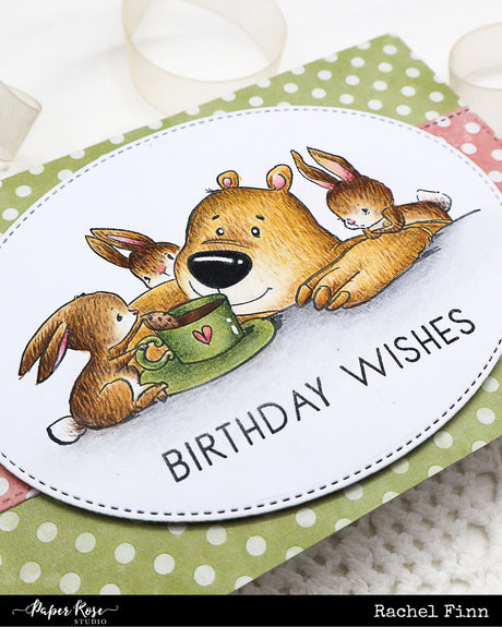 Trevor & Friends Stamped Card - Rachel Finn