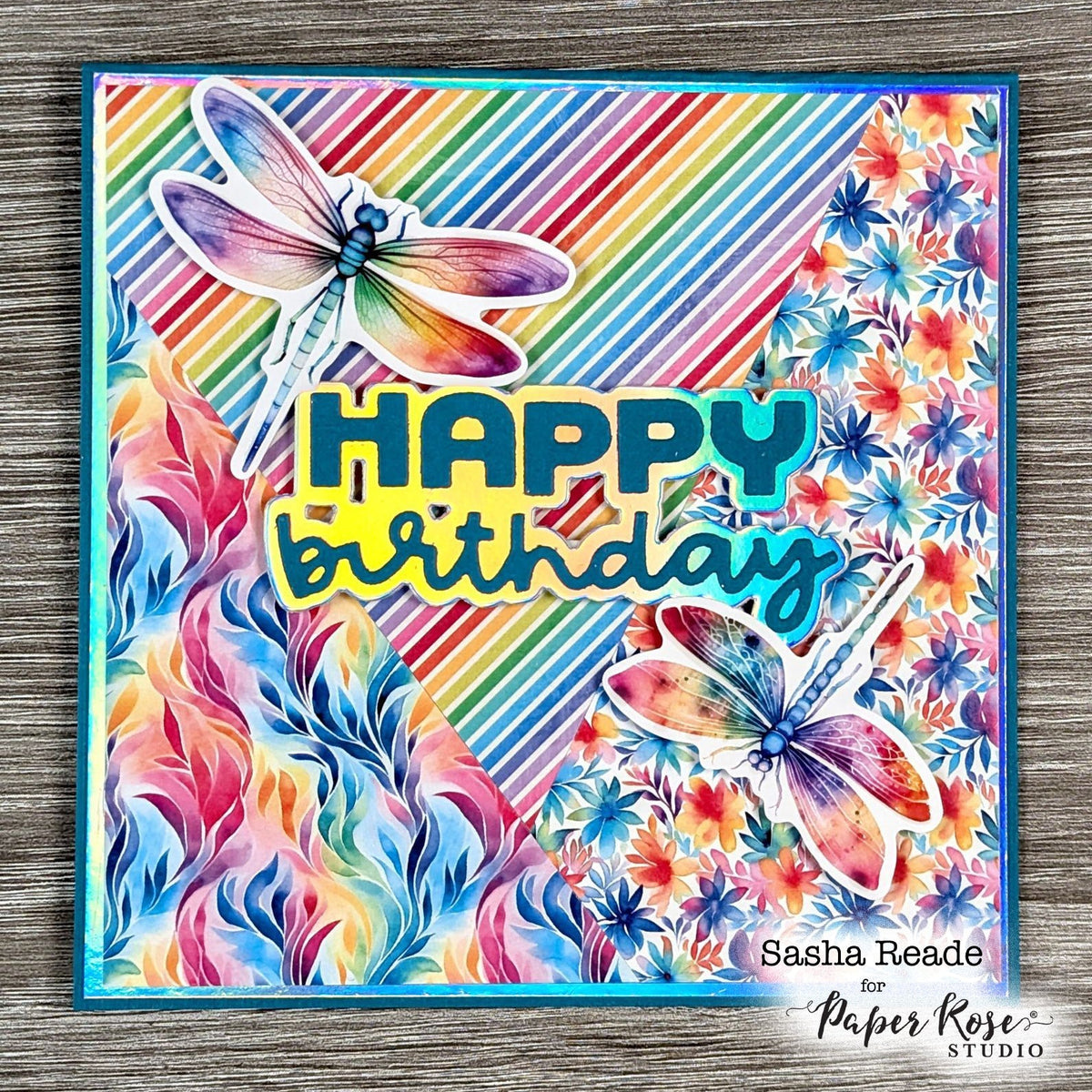 Rainbow Twirl/Rainbow Garden Birthday Cards - Sasha Read