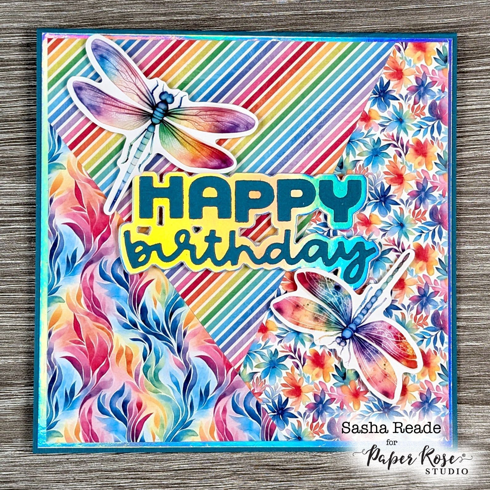 Rainbow Twirl/Rainbow Garden Birthday Cards - Sasha Read