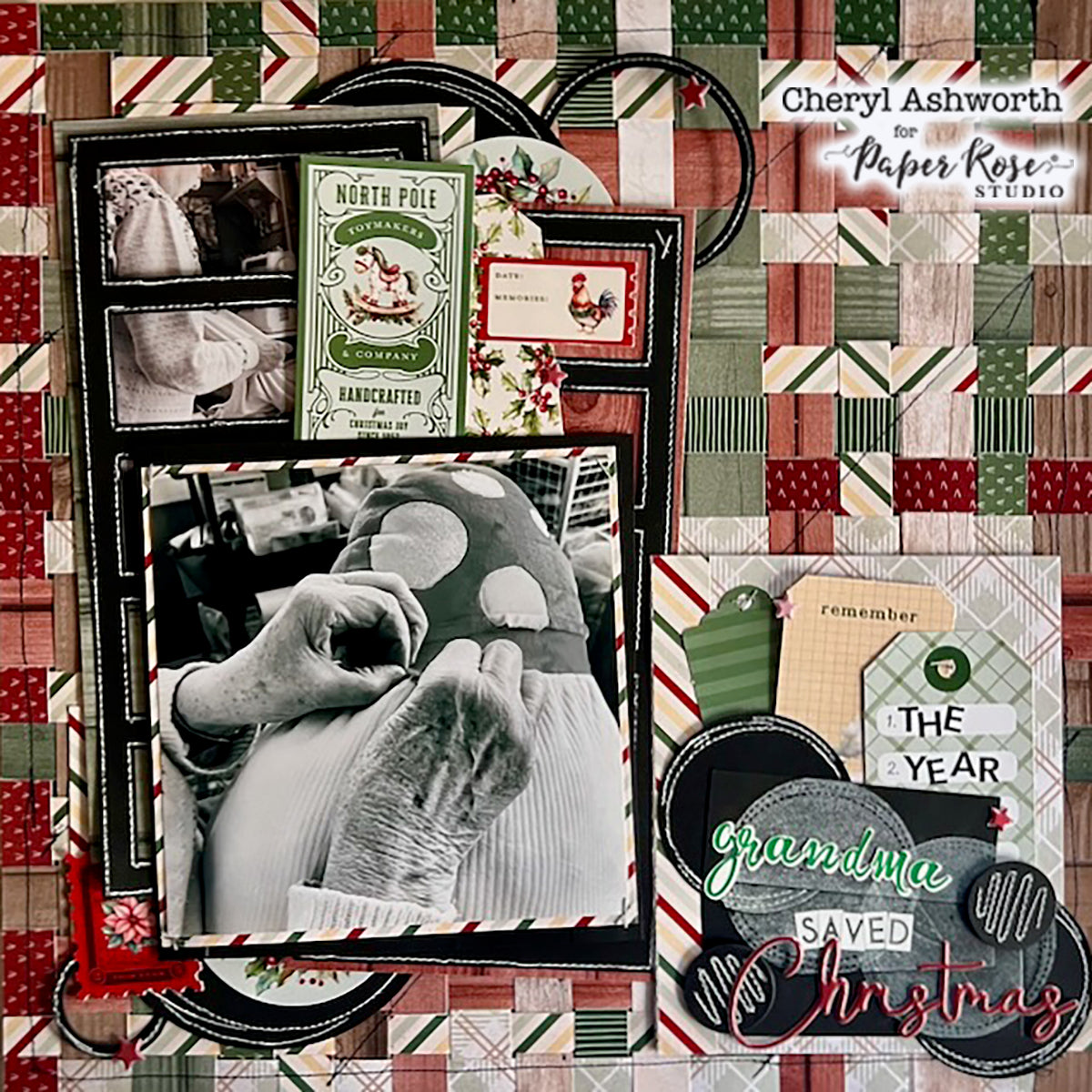 Christmas Tree Farm Scrapbook Layout - Cheryl Ashworth