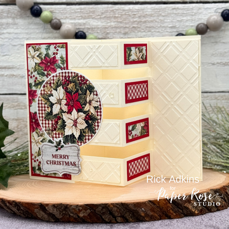 Christmas Holly Fancy Fold Card - Rick Adkins