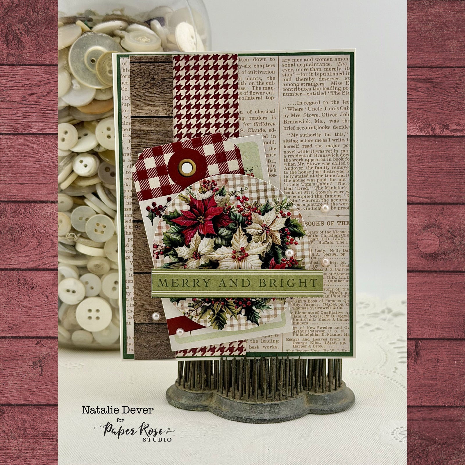 Christmas Holly Cards - Natalie Dever