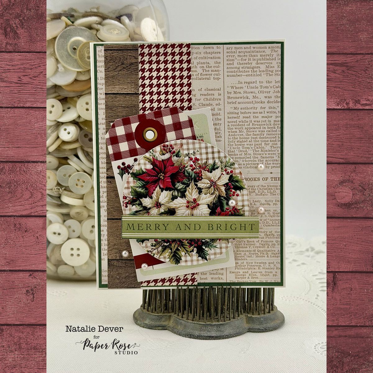 Christmas Holly Cards - Natalie Dever
