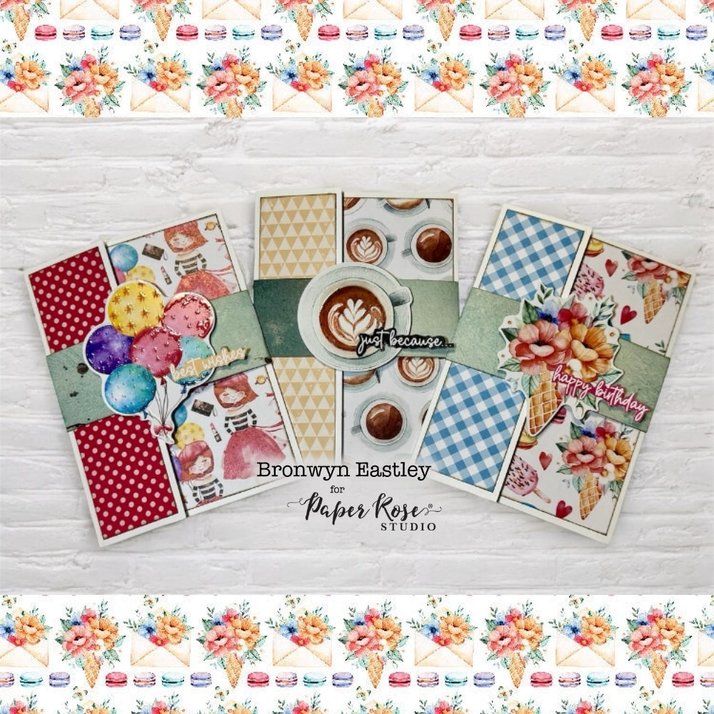 Coffee in Paris Fancy Fold Cards - Bronwyn Eastley